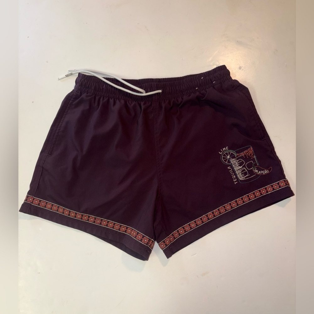 Abercrombie & Fitch Swim Trunks Small Purple  Mesh Lined National Tequila Day